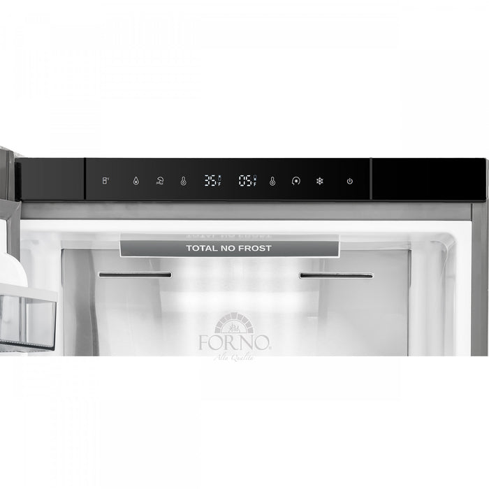 Refrigerateur Custodia 24 po, 10,3 pi³, ouverture a gauche, machine a glacons, acier - FFFFD1766-24LS
