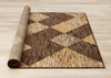 Florence Brown Beige Distressed Diamond Pattern Rug, 7'9" x 10'6" Indoor Area Rug | Tapis Florence a motif de losanges vieillis brun beige, 7'9" x 10'6"