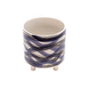 Ceramic 6"/9" Footed Blue Swirl Planter - Set of 2|Cache-pot sur pied de 6 po/9 po en céramique avec spirales bleues - ensemble de 2
