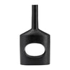 Metal 12" Small Modern Open Cut-Out Vase - Black|Petit vase moderne de 12 po en métal avec découpe - noir