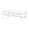 Manhattan Comfort Utopia 70.47" TV Stand with Splayed Wooden Legs & 4 Shelves - White Gloss & Maple Cream|Meuble pour téléviseur Utopia de Manhattan Comfort de 70,47 po avec pattes évasées en bois et 4 tablettes - blanc lustré et crème d'érable