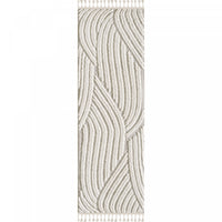 Tapis A Poils Longs Lavable En Velours Creme Crescent 8'x10'