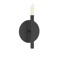 Applique murale Wand de Dainolite avec fini noir mat et 1 ampoule
