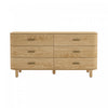 Commode contemporaine Solara 68\" en bois massif chene naturel (6 tiroirs)