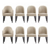Hillman Modern 8-Piece Dining Chair Set in Sand | Ensemble de 8 chaises de salle a manger Hillman Modern en sable