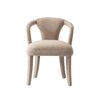 Palmer Mid-Century Modern Upholstered Tweed Armchair in Gold Dust Dining Chair | Fauteuil Palmer style milieu du siecle moderne en tweed dore