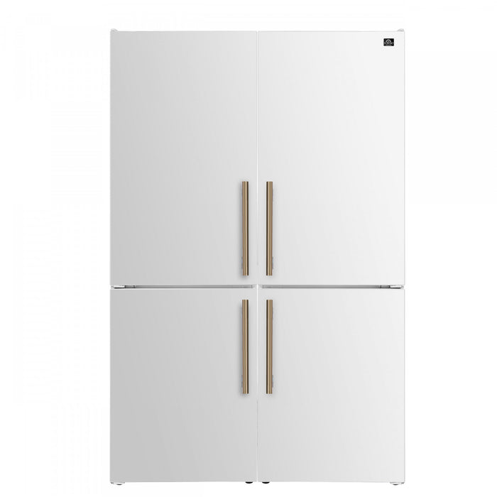 Refrigerateur Custodia de 48 po, 20,6 pi³, avec machine a glacons, blanc – FFFFD1766-48WHT