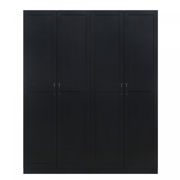 Armoire de rangement moderne Hopkins 30\" en noir (7 etageres) - Lot de 2