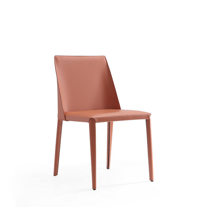 Ensemble 2 chaises de salle à manger Paris de Manhattan Comfort en cuir à équipement - argile