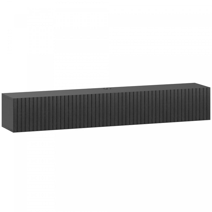 HOMCOM Meuble TV flottant 55 po pour televiseurs jusqu'a 72\", Noir
