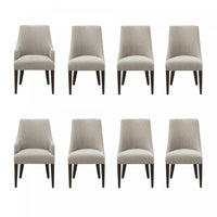 Ensemble de 8 chaises de salle a manger Beever Modern en taupe