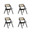 Lambinet Industry Chic Wood Folding Chair in Black and Natural - Set of 4 Dining Chair | Chaise pliante en bois style industriel Lambinet, noir et naturel - Lot de 4