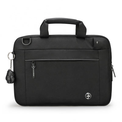 Swissdigital Bolligen 16" Laptop Sleeve Bag – USB Charging, Water-Repellent, Add-A-Bag System, Padded Protection, Travel