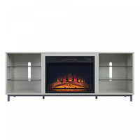 Foyer electrique moderne Brighton 2 pieces en noir et beige