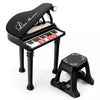Costway Jouet Clavier de Piano pour Enfants 31 Touches, Instrument de Musique pour Bout de Chou avec Tabouret et Microphone - Noir