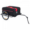 Aosom Bicycle Trailer Bike Cargo Trailer Garden Utility Cart Tool Carrier With Removable Cover, Red|Remorque Pour Bicyclette, Remorque De Chargement Pour Bicyclette, Chariot De Jardin Utilitaire, Port