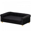 Pawhut Modern Pet Sofa Cat Or Medium Large Dog Bed W/ Removable Seat Cushion, Black|Pawhut Canape Moderne Pour Animal Domestique Lit Pour Chat Ou Grand Chien Avec Coussin De Siege Amov