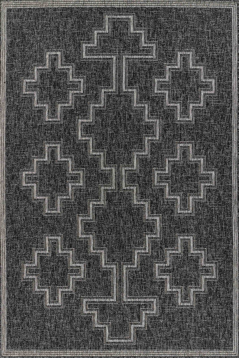 Tapis Transitionnel Esina 6'6\" x 9'0\" en Noir