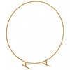 Outsunny 6.6ft Gold Wedding Arch Round Backdrop Stand For Birthday Party|Outsunny 6.6ft Or Arc De Mariage Rond Support De Fond Pour La Fete