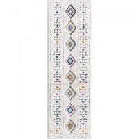 Carpette à poil long Lola à motif de couronne - 2 pi 7 po x 8 pi