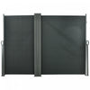 Outsunny Double Retractable Side Awning 236" X 71" Patio Screen Grey|Outsunny Auvent Retractable Double 236" X 71", Paravent De Terrasse, Gris