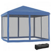 Outsunny 10' X 10' Pop Up Canopy Tent Gazebo With Removable Mesh Sidewall|Outsunny 10 'x 10' Tente Gazebo Avec Paroi Laterale En Maille Amovible