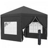 Outsunny 10'x10' Outdoor Pop Up Party Tent Gazebo Canopy With Carrying Bag (black)|Outsunny 10'x10' Tente De Reception Tonnelle Avec Sac De Transport, Noir
