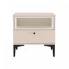Amara Modern 20" Nightstand in Pale Rose and White (1-Drawer) | Table de nuit moderne Amara 20" en rose pale et blanc (1 tiroir)
