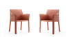 Vogue Modern Vegan Leather Dining Chair in Clay - Set of 2 | Chaise de salle a manger moderne en cuir vegetalien Vogue en argile - Lot de 2