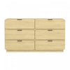 Chrystie Contemporary Modern 60" Dresser in Natural (6-Drawer) | Commode moderne contemporaine Chrystie 60" en bois naturel (6 tiroirs)