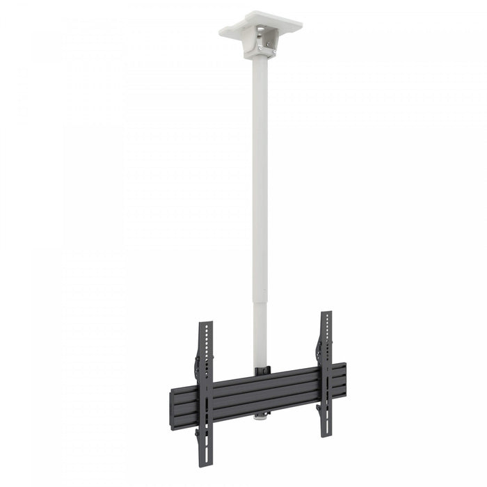 Support mural de plafond reglable en hauteur Kanto CM600 pour televiseurs de 40 a 80 pouces, blanc