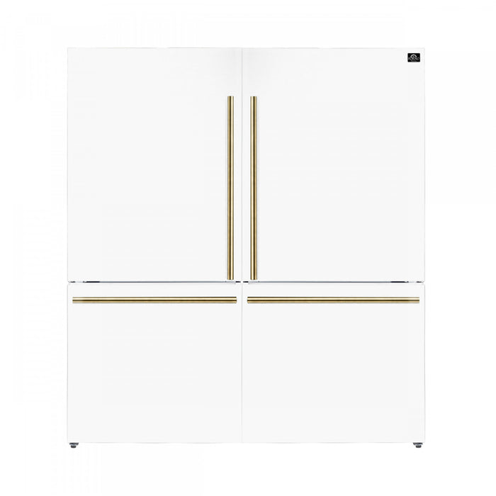 Refrigerateur cote a cote Milano de 60 po, blanc, 34,4 pi³ - FFFFD1787-60WHT