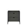 Coney Mid-Century Modern 20" Nightstand in Charcoal Gray (2-Drawer) | Table de nuit Coney style milieu du siecle 20" en gris charbon (2 tiroirs)