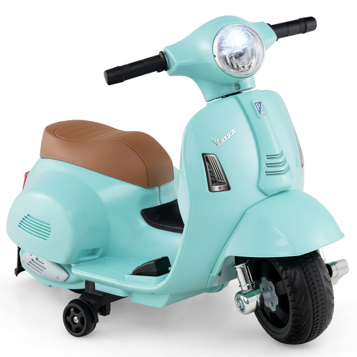 Costway Enfants Rouler Sur Moto Avec Roues D'entrainement Phare Corne 6v Batterie Vert