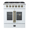 Cuisiniere a gaz blanche Galiano 30 pouces, 4,32 pi³ – FFSGS6444-30WHT