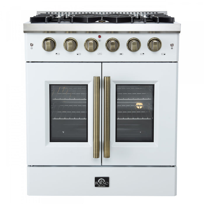 Cuisiniere a gaz blanche Galiano 30 pouces, 4,32 pi³ – FFSGS6444-30WHT
