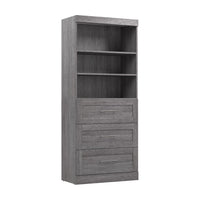 Organisateur de garde-robe Pur de Bestar de 36 po (L) avec tiroirs - gris écorce