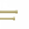 Umbra Cappa Brass Expandable Double 1" Curtain Rod - 66"-120" | Tringle à rideaux extensible double Cappa de Umbra laiton de 1 po - 66 po à 120 po