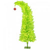 HOMCOM Sapin de Noel artificiel pre-eclaire 152,5 cm, cime courbee, vert