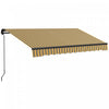 Outsunny 10' X 8' Patio Retractable Awning Sunshade Shelter, Amber|Outsunny 10' X 8' Auvent Retractable, Abri Pare-soleil, Jaune