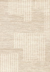 Tapis Florence Brown Cream a motif geometrique a lignes lineaires, 7'9\" x 10'6\"
