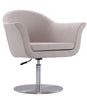 Manhattan Comfort Voyager Brushed Metal Woven Swivel Adjustable Accent Chair - Barley|Chaise d’appoint réglable pivotante Voyager de Manhattan Comfort en métal brossé et en tissu - orge