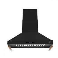 Hotte de cuisiniere murale Venezia de 48 po, noir-FRHWM5503-48BLK
