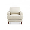 Hydeline Sarina Fauteuil en cuir – Vanille