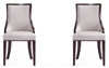 Ensemble 2 chaises de salle à manger Grand de Manhattan Comfort en similicuir - gris clair