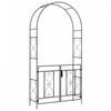 Outsunny Arche De Jardin En Metal De 7,6 Pi Avec Double Portail, Noir