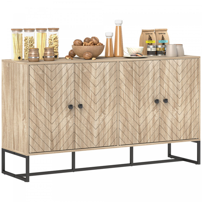HOMCOM Buffet, Meuble Bar a Cafe, Chene