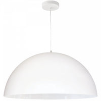 Grand luminaire suspendu Ofelia de Dainolite avec fini blanc mat et 1 ampoule