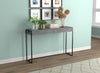 47” Console Table - Dark Cement With Black Metal Base | Console de 47 po - ciment foncé avec base en métal noir
