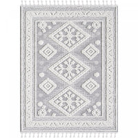 Carpette à poil long Quinto Twinkle orange - 7 pi 7 po x 10 pi